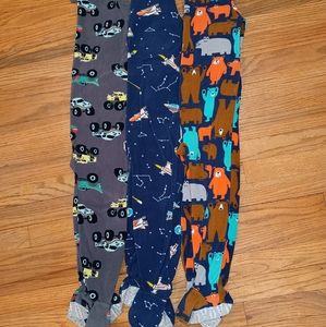 3 Carters footie pajamas